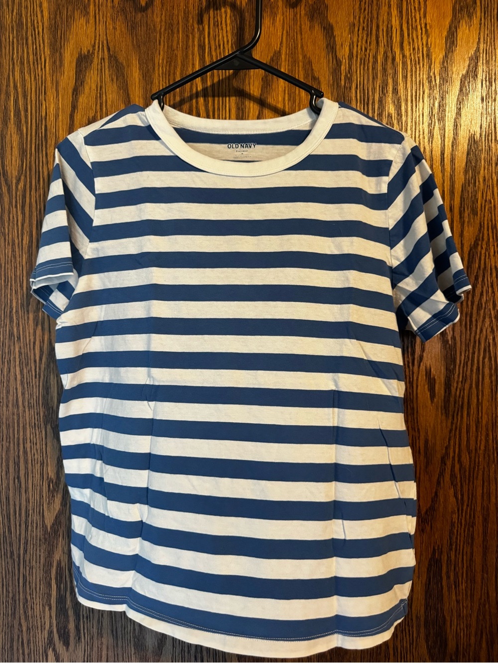 Old Navy Blue and White Striped Tee